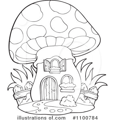Royalty-Free (RF) Mushroom Clipart Illustration by visekart - Stock Sample #1100784