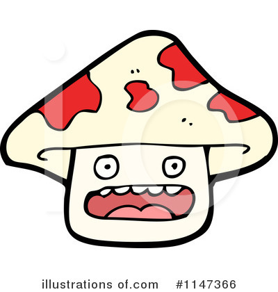 Royalty-Free (RF) Mushroom Clipart Illustration by lineartestpilot - Stock Sample #1147366