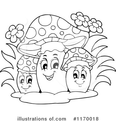 Royalty-Free (RF) Mushroom Clipart Illustration by visekart - Stock Sample #1170018
