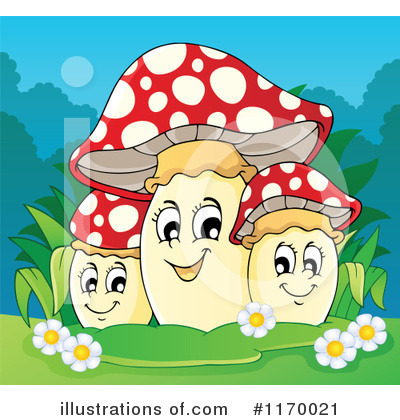 Royalty-Free (RF) Mushroom Clipart Illustration by visekart - Stock Sample #1170021