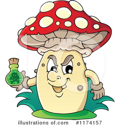 Royalty-Free (RF) Mushroom Clipart Illustration by visekart - Stock Sample #1174157