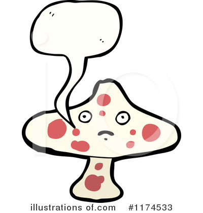 Royalty-Free (RF) Mushroom Clipart Illustration by lineartestpilot - Stock Sample #1174533