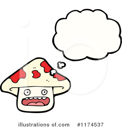 Royalty-Free (RF) Mushroom Clipart Illustration by lineartestpilot - Stock Sample #1174537