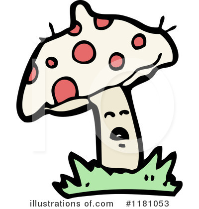 Royalty-Free (RF) Mushroom Clipart Illustration by lineartestpilot - Stock Sample #1181053