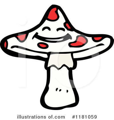 Royalty-Free (RF) Mushroom Clipart Illustration by lineartestpilot - Stock Sample #1181059