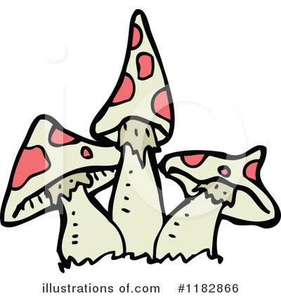 Royalty-Free (RF) Mushroom Clipart Illustration by lineartestpilot - Stock Sample #1182866