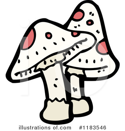 Royalty-Free (RF) Mushroom Clipart Illustration by lineartestpilot - Stock Sample #1183546