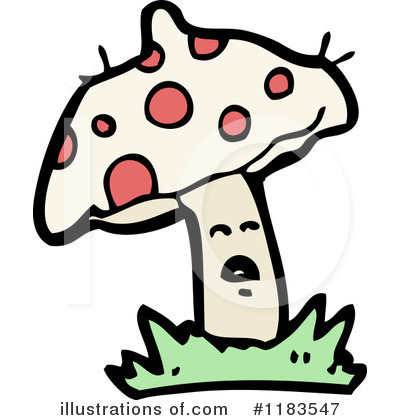 Royalty-Free (RF) Mushroom Clipart Illustration by lineartestpilot - Stock Sample #1183547