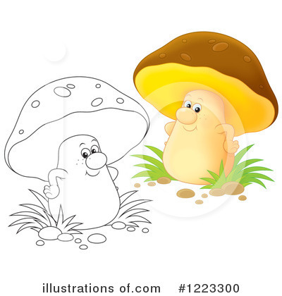 Royalty-Free (RF) Mushroom Clipart Illustration by Alex Bannykh - Stock Sample #1223300