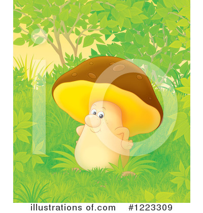 Royalty-Free (RF) Mushroom Clipart Illustration by Alex Bannykh - Stock Sample #1223309