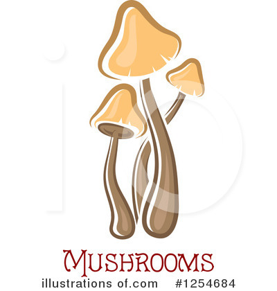 Royalty-Free (RF) Mushroom Clipart Illustration by Vector Tradition SM - Stock Sample #1254684