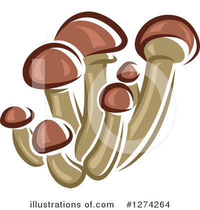 Royalty-Free (RF) Mushroom Clipart Illustration by Vector Tradition SM - Stock Sample #1274264
