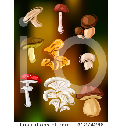 Royalty-Free (RF) Mushroom Clipart Illustration by Vector Tradition SM - Stock Sample #1274268