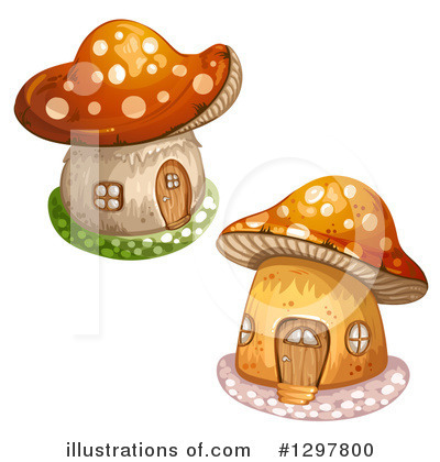 Royalty-Free (RF) Mushroom Clipart Illustration by merlinul - Stock Sample #1297800