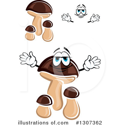 Royalty-Free (RF) Mushroom Clipart Illustration by Vector Tradition SM - Stock Sample #1307362