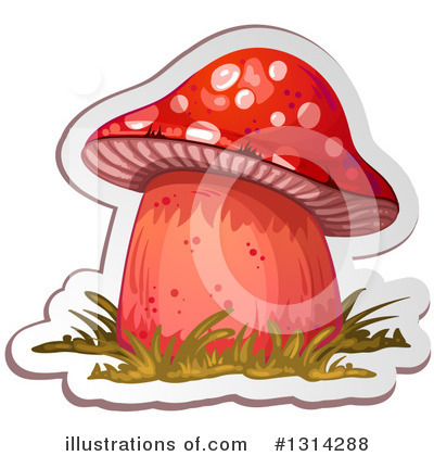 Royalty-Free (RF) Mushroom Clipart Illustration by merlinul - Stock Sample #1314288