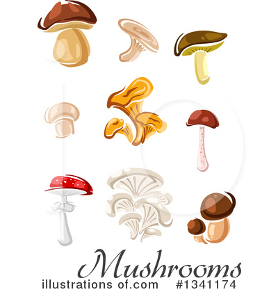 Royalty-Free (RF) Mushroom Clipart Illustration by Vector Tradition SM - Stock Sample #1341174