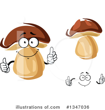 Royalty-Free (RF) Mushroom Clipart Illustration by Vector Tradition SM - Stock Sample #1347036