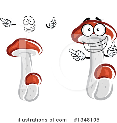 Royalty-Free (RF) Mushroom Clipart Illustration by Vector Tradition SM - Stock Sample #1348105