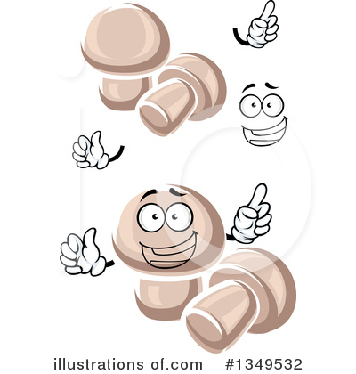 Royalty-Free (RF) Mushroom Clipart Illustration by Vector Tradition SM - Stock Sample #1349532