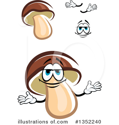 Royalty-Free (RF) Mushroom Clipart Illustration by Vector Tradition SM - Stock Sample #1352240
