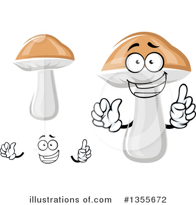 Royalty-Free (RF) Mushroom Clipart Illustration by Vector Tradition SM - Stock Sample #1355672