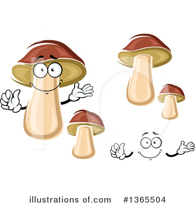 Royalty-Free (RF) Mushroom Clipart Illustration by Vector Tradition SM - Stock Sample #1365504