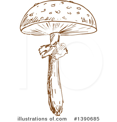 Royalty-Free (RF) Mushroom Clipart Illustration by Vector Tradition SM - Stock Sample #1390685