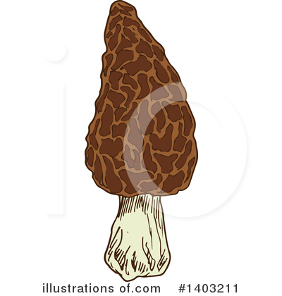 Royalty-Free (RF) Mushroom Clipart Illustration by Vector Tradition SM - Stock Sample #1403211