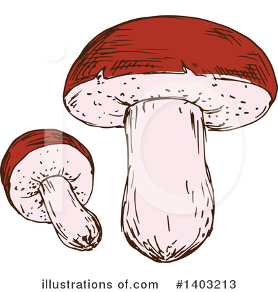 Royalty-Free (RF) Mushroom Clipart Illustration by Vector Tradition SM - Stock Sample #1403213