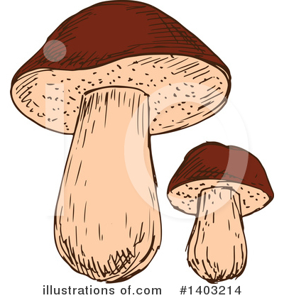 Royalty-Free (RF) Mushroom Clipart Illustration by Vector Tradition SM - Stock Sample #1403214
