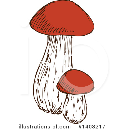 Royalty-Free (RF) Mushroom Clipart Illustration by Vector Tradition SM - Stock Sample #1403217
