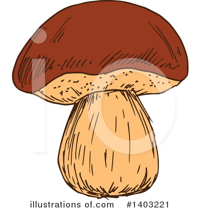 Royalty-Free (RF) Mushroom Clipart Illustration by Vector Tradition SM - Stock Sample #1403221