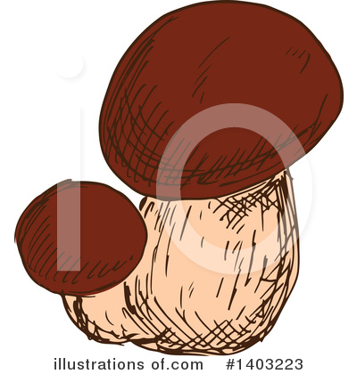 Royalty-Free (RF) Mushroom Clipart Illustration by Vector Tradition SM - Stock Sample #1403223