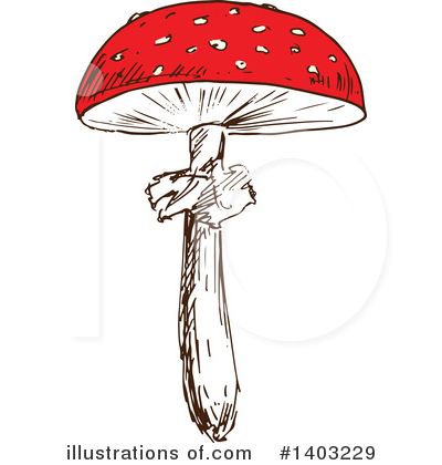 Royalty-Free (RF) Mushroom Clipart Illustration by Vector Tradition SM - Stock Sample #1403229