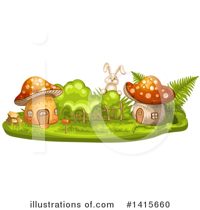 Royalty-Free (RF) Mushroom Clipart Illustration by merlinul - Stock Sample #1415660