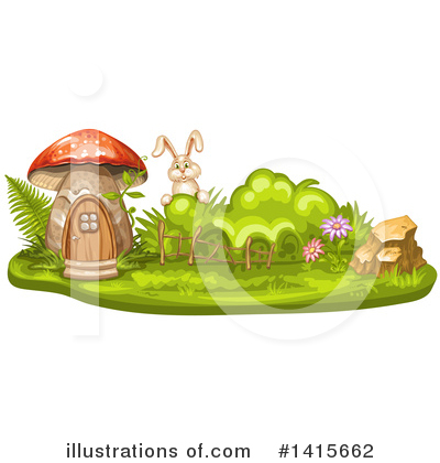 Royalty-Free (RF) Mushroom Clipart Illustration by merlinul - Stock Sample #1415662