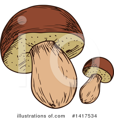 Royalty-Free (RF) Mushroom Clipart Illustration by Vector Tradition SM - Stock Sample #1417534