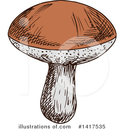 Royalty-Free (RF) Mushroom Clipart Illustration by Vector Tradition SM - Stock Sample #1417535