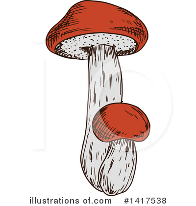 Royalty-Free (RF) Mushroom Clipart Illustration by Vector Tradition SM - Stock Sample #1417538