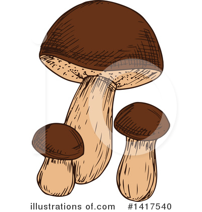 Royalty-Free (RF) Mushroom Clipart Illustration by Vector Tradition SM - Stock Sample #1417540