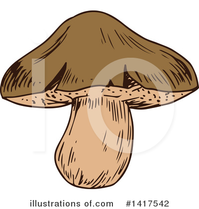 Royalty-Free (RF) Mushroom Clipart Illustration by Vector Tradition SM - Stock Sample #1417542