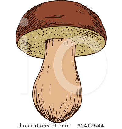 Royalty-Free (RF) Mushroom Clipart Illustration by Vector Tradition SM - Stock Sample #1417544