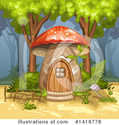 Royalty-Free (RF) Mushroom Clipart Illustration by merlinul - Stock Sample #1419778