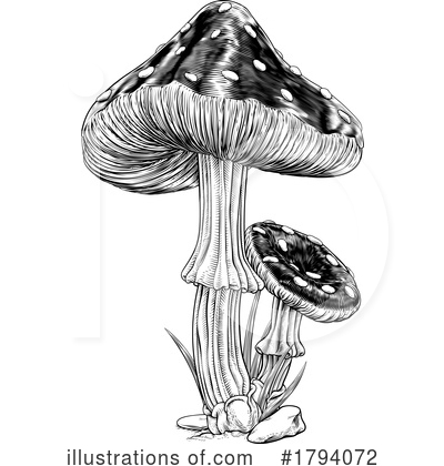Royalty-Free (RF) Mushroom Clipart Illustration by AtStockIllustration - Stock Sample #1794072