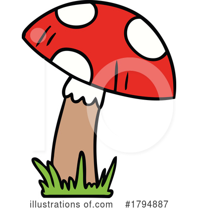 Royalty-Free (RF) Mushroom Clipart Illustration by lineartestpilot - Stock Sample #1794887