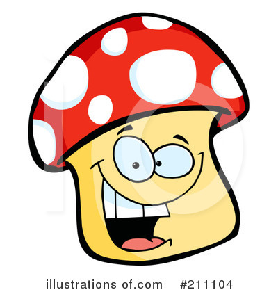 Royalty-Free (RF) Mushroom Clipart Illustration by Hit Toon - Stock Sample #211104