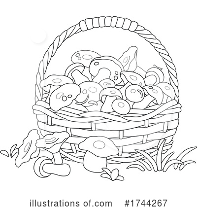 Royalty-Free (RF) Mushrooms Clipart Illustration by Alex Bannykh - Stock Sample #1744267