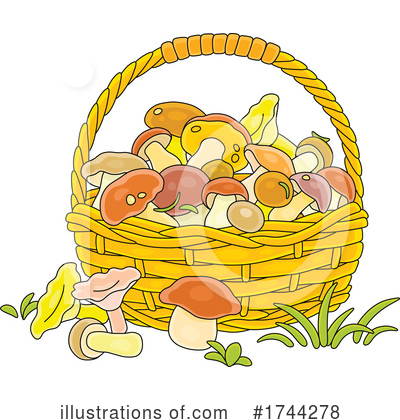 Royalty-Free (RF) Mushrooms Clipart Illustration by Alex Bannykh - Stock Sample #1744278
