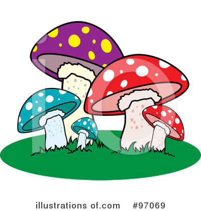 Royalty-Free (RF) Mushrooms Clipart Illustration by Pams Clipart - Stock Sample #97069
